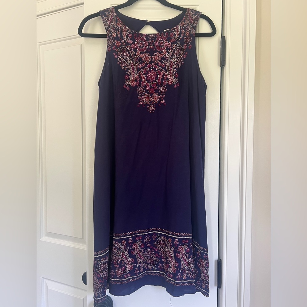 Xhilaration Blue and Pink Embellished Sundress